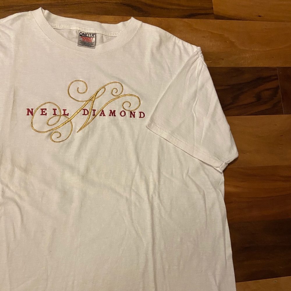 Vintage Single Stitch Embroidered Neil Diamond T